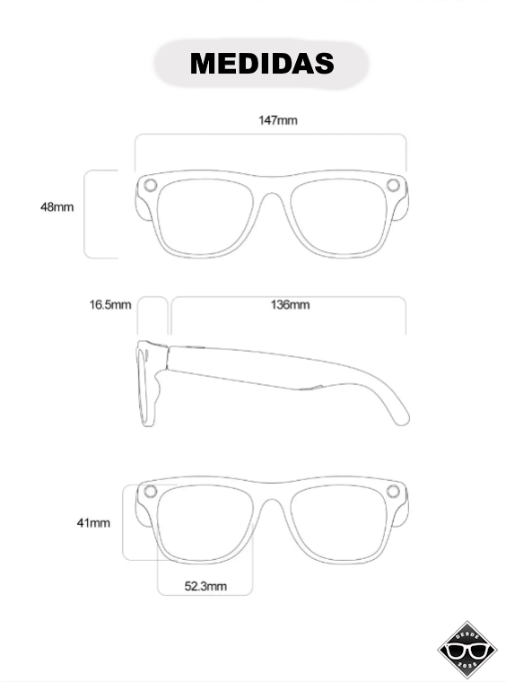 Gafas VisionGlasses inteligentes | Color Negro.